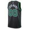 Boston Celtics Jordan Brand Unisex 2022/23 Swingman Custom Jersey - Black - Detail View