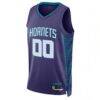 Charlotte Hornets Jordan Brand Unisex 2022/23 Swingman Custom Jersey - Teal - Side View