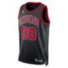 Chicago Bulls Jordan Brand Unisex 2022/23 Swingman Custom Jersey - Black - Back View