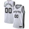 San Antonio Spurs Nike 2020/21 Swingman Custom Jersey - White - Front View