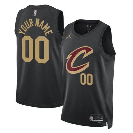 Cleveland Cavaliers Jordan Brand Unisex 2022/23 Swingman Custom Jersey - Black - Front View