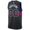 Detroit Pistons Jordan Brand Unisex 2022/23 Swingman Custom Jersey - Blue - Detail View