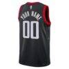 Houston Rockets Jordan Brand Unisex 2022/23 Swingman Custom Jersey - Black - Detail View
