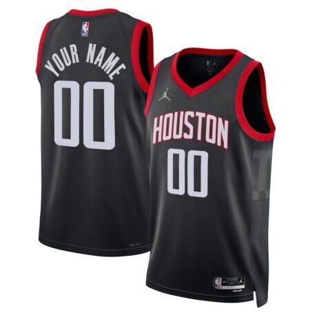 Houston Rockets Jordan Brand Unisex 2022/23 Swingman Custom Jersey - Black - Front View