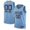 Memphis Grizzlies Jordan Brand Unisex 2022/23 Swingman Custom Jersey - Blue - Front View
