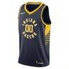 Indiana Pacers Nike 2020/21 Swingman Custom Jersey - Navy - Side View