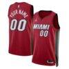 Miami Heat Jordan Brand Unisex 2022/23 Swingman Custom Jersey - Red - Front View