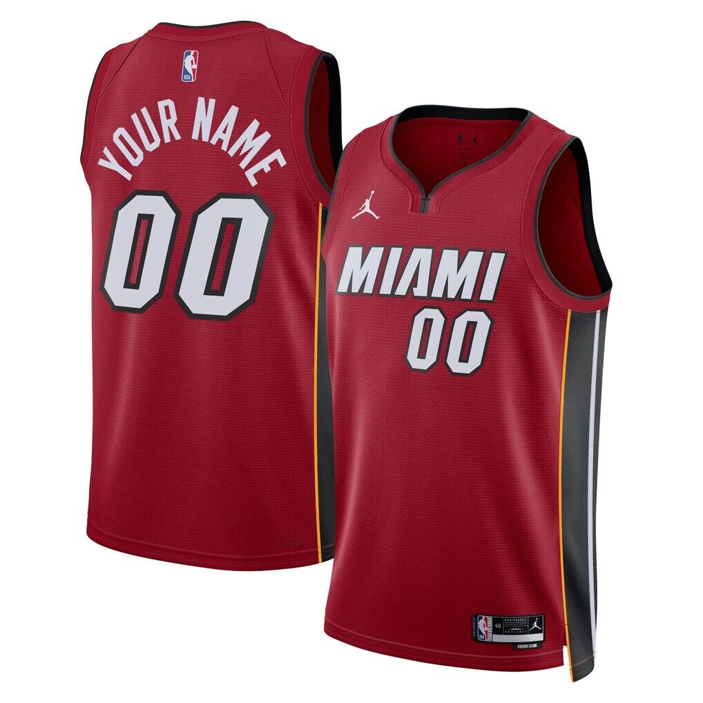 Miami Heat Jordan Brand Unisex 2022/23 Swingman Custom Jersey - Statement Edition
