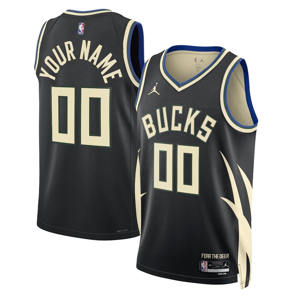 Milwaukee Bucks Jordan Brand Unisex 2022/23 Swingman Custom Jersey - Statement Edition