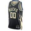 Milwaukee Bucks Jordan Brand Unisex 2022/23 Swingman Custom Jersey - Black - Side View