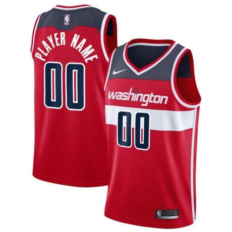 Washington Wizards Nike 2020/21 Swingman Custom Jersey - Red - Front View