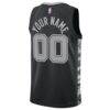 San Antonio Spurs Jordan Brand Unisex 2022/23 Swingman Custom Jersey - Black - Detail View