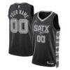 San Antonio Spurs Jordan Brand Unisex 2022/23 Swingman Custom Jersey - Black - Front View