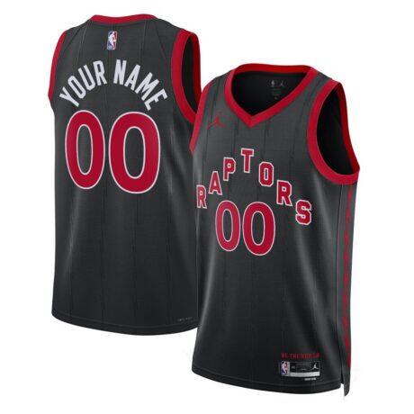 Toronto Raptors Jordan Brand Unisex 2022/23 Swingman Custom Jersey - Black - Front View