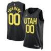 Utah Jazz Jordan Brand Unisex 2022/23 Swingman Custom Jersey - Black - Front View