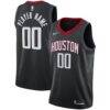 Houston Rockets Nike Swingman Custom Jersey Black - - Front View