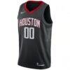 Houston Rockets Nike Swingman Custom Jersey Black - - Side View