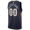 New Orleans Pelicans Nike Swingman Custom Jersey Navy - - Detail View