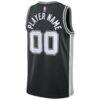 San Antonio Spurs Nike Swingman Custom Jersey Black - - Detail View