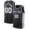San Antonio Spurs Nike Swingman Custom Jersey Black - - Front View