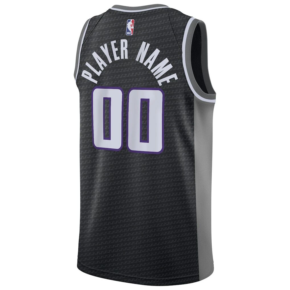 Sacramento Kings Nike Swingman Custom Jersey Black - Statement Edition