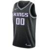 Sacramento Kings Nike Swingman Custom Jersey Black - - Side View