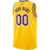 Los Angeles Lakers Nike Custom Swingman Jersey Gold - - Detail View