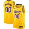 Los Angeles Lakers Nike Custom Swingman Jersey Gold - - Front View