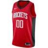 Houston Rockets Nike Custom Swingman Jersey - Red - Back View