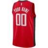 Houston Rockets Nike Custom Swingman Jersey - Red - Side View