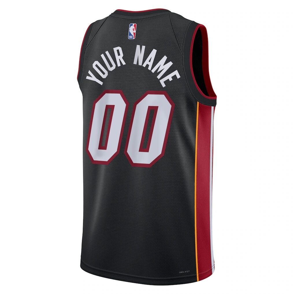 Miami Heat Nike Unisex Swingman Custom Jersey Black - Icon Edition
