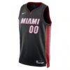 Miami Heat Nike Unisex Swingman Custom Jersey Black - Black - Side View