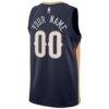 New Orleans Pelicans Nike Unisex 2022/23 Swingman Custom Jersey Navy - Navy - Detail View