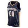 New Orleans Pelicans Nike Unisex 2022/23 Swingman Custom Jersey Navy - Navy - Side View