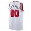 Chicago Bulls Nike Unisex Swingman Custom Jersey White - White - Detail View