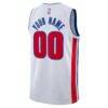 Detroit Pistons Nike Unisex Swingman Custom Jersey White - White - Detail View