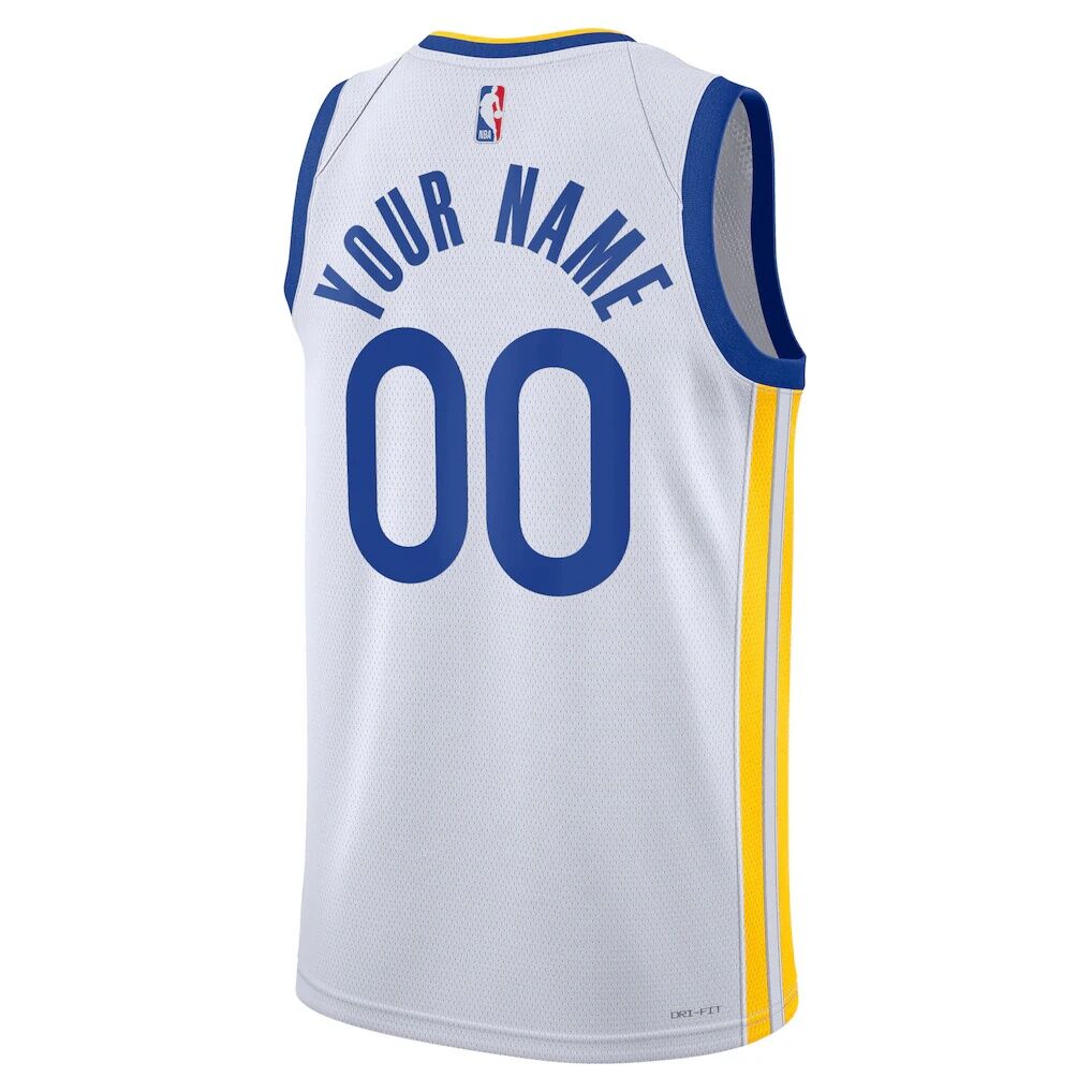 Golden State Warriors Nike Unisex Swingman Custom Jersey White – Association Edition