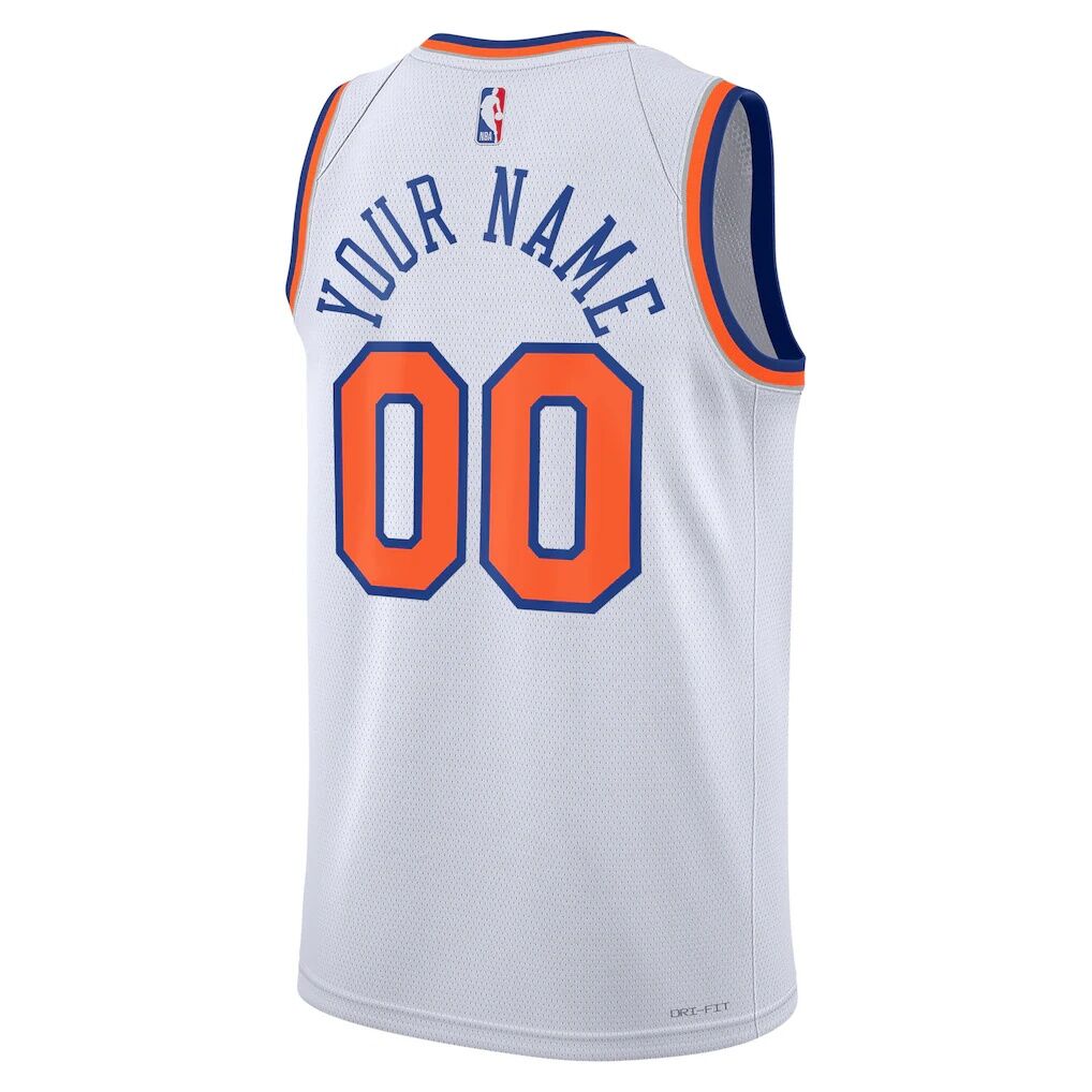 New York Knicks Nike Unisex Swingman Custom Jersey White - Association Edition