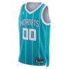 Charlotte Hornets Jordan Brand Unisex Swingman Custom Jersey Teal - - Side View