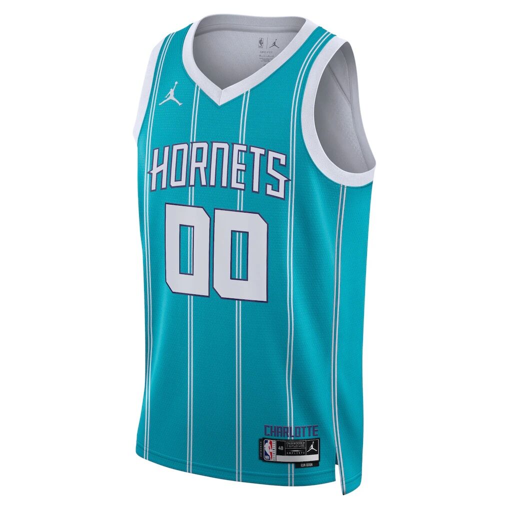 Charlotte Hornets Jordan Brand Unisex Swingman Custom Jersey Teal – Icon Edition