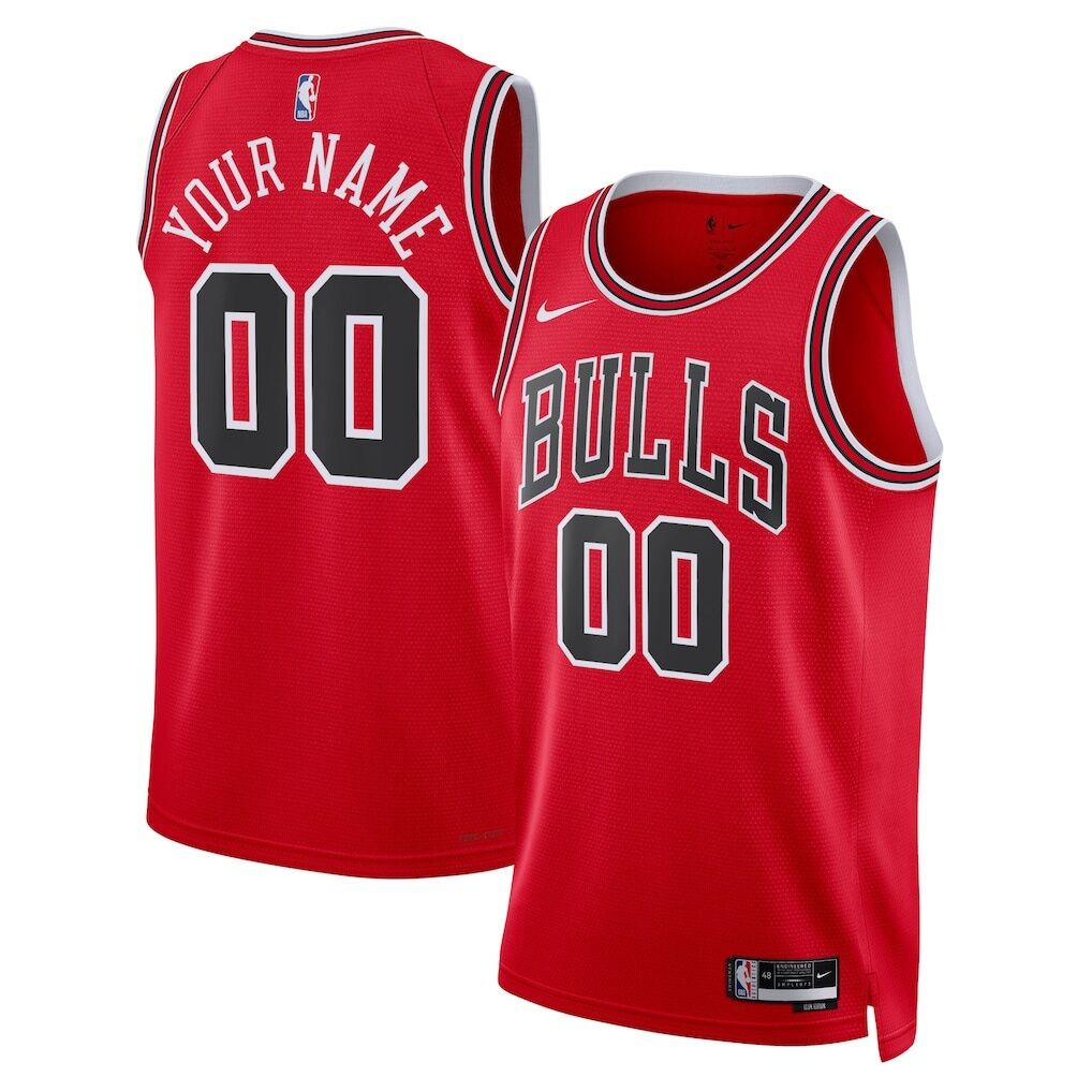 Chicago Bulls Nike Unisex Swingman Custom Jersey Red – Icon Edition