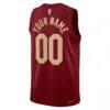 Cleveland Cavaliers Nike Unisex Swingman Custom Jersey Burgundy - - Detail View