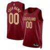 Cleveland Cavaliers Nike Unisex Swingman Custom Jersey Burgundy - - Front View