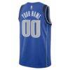 Dallas Mavericks Nike Unisex Swingman Custom Jersey Blue - Blue - Detail View