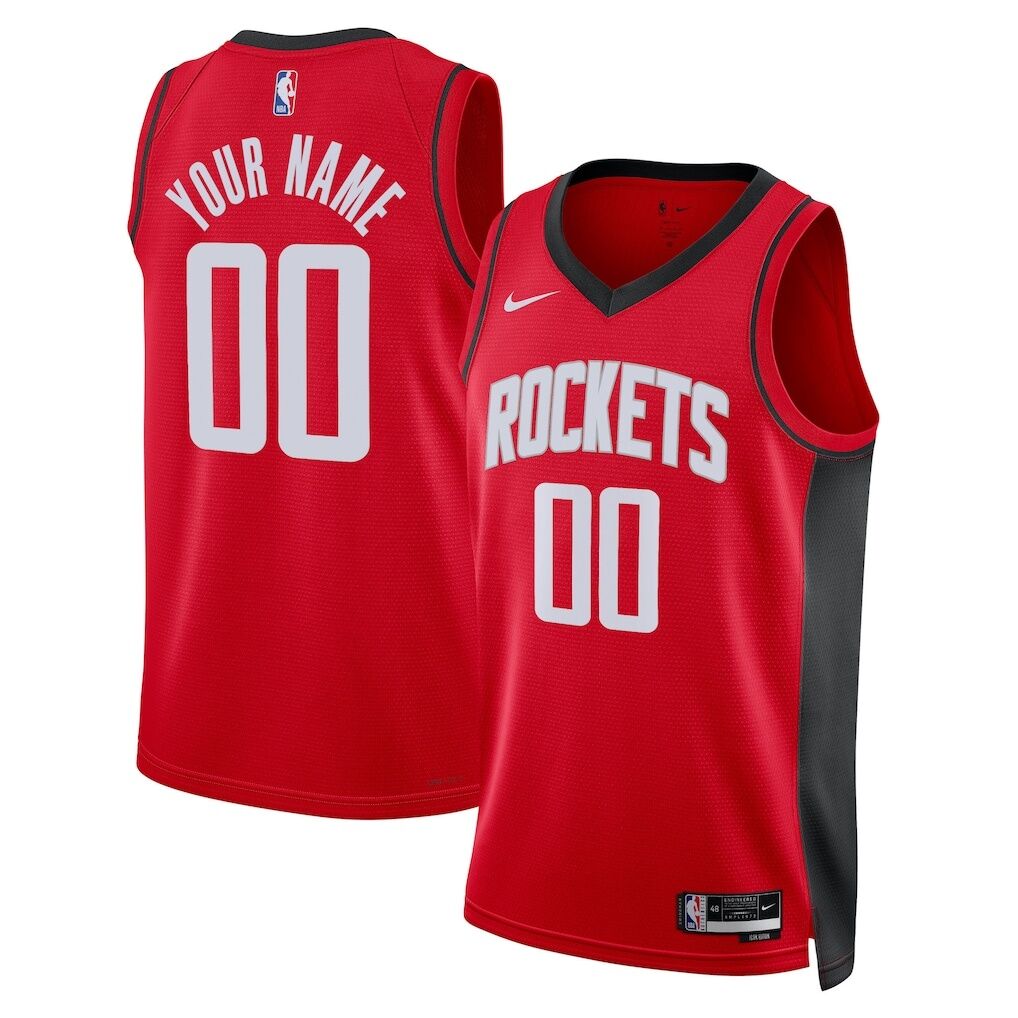Houston Rockets Nike Unisex Swingman Custom Jersey Red – Icon Edition