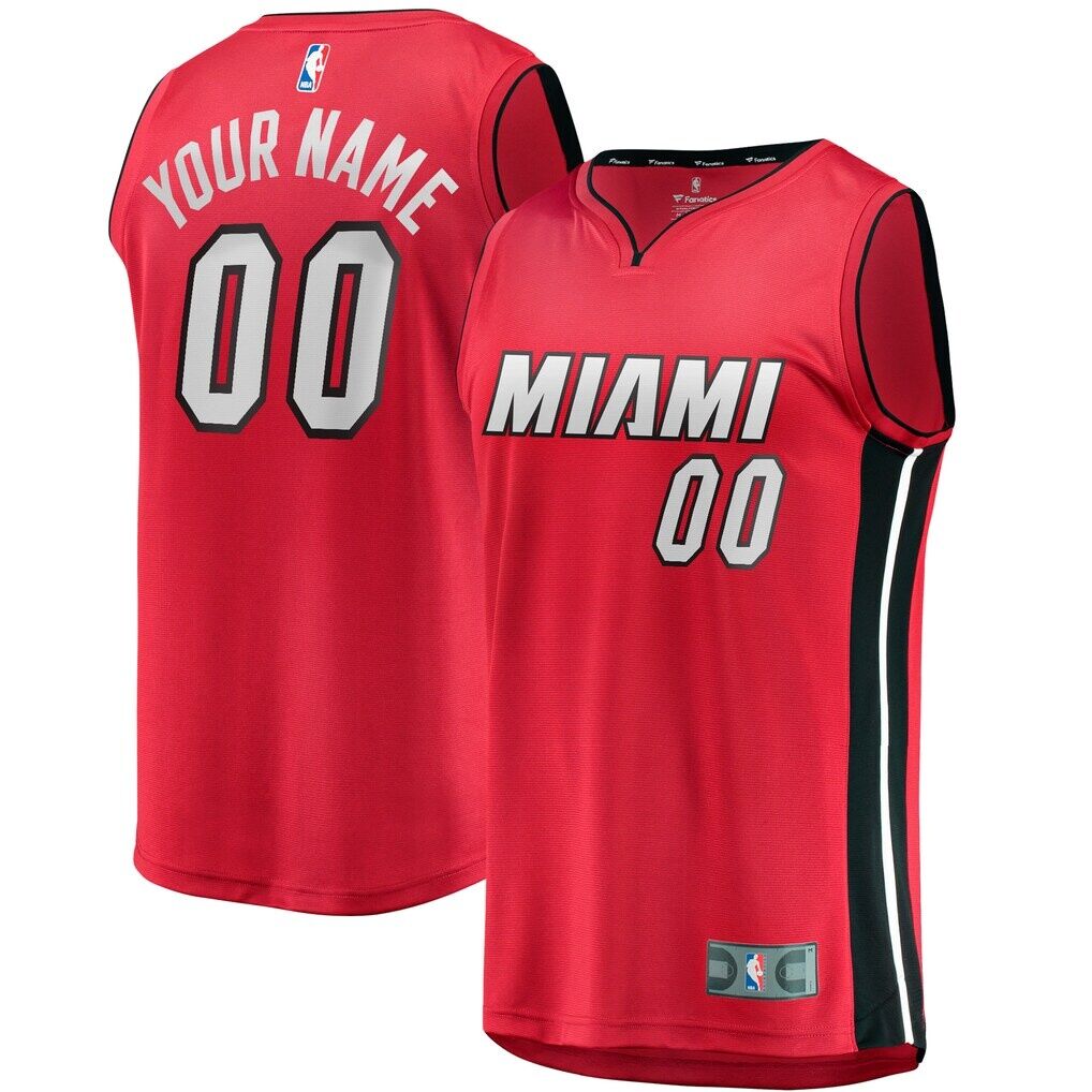 Miami Heat Fashion7 Fast Break Custom Jersey - Red - Statement Edition