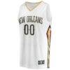 New Orleans Pelicans Fashion7 Youth Fast Break Replica Custom Jersey - White - Side View