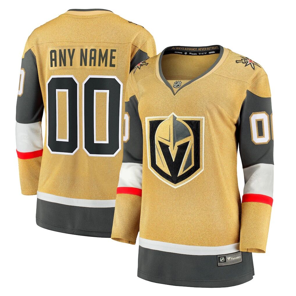 Vegas Golden Knights Fashion7 Women's Home Breakaway Custom Jersey -