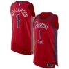 Zion Williamson New Orleans Pelicans Jordan Brand Authentic Jersey - Red - Front View