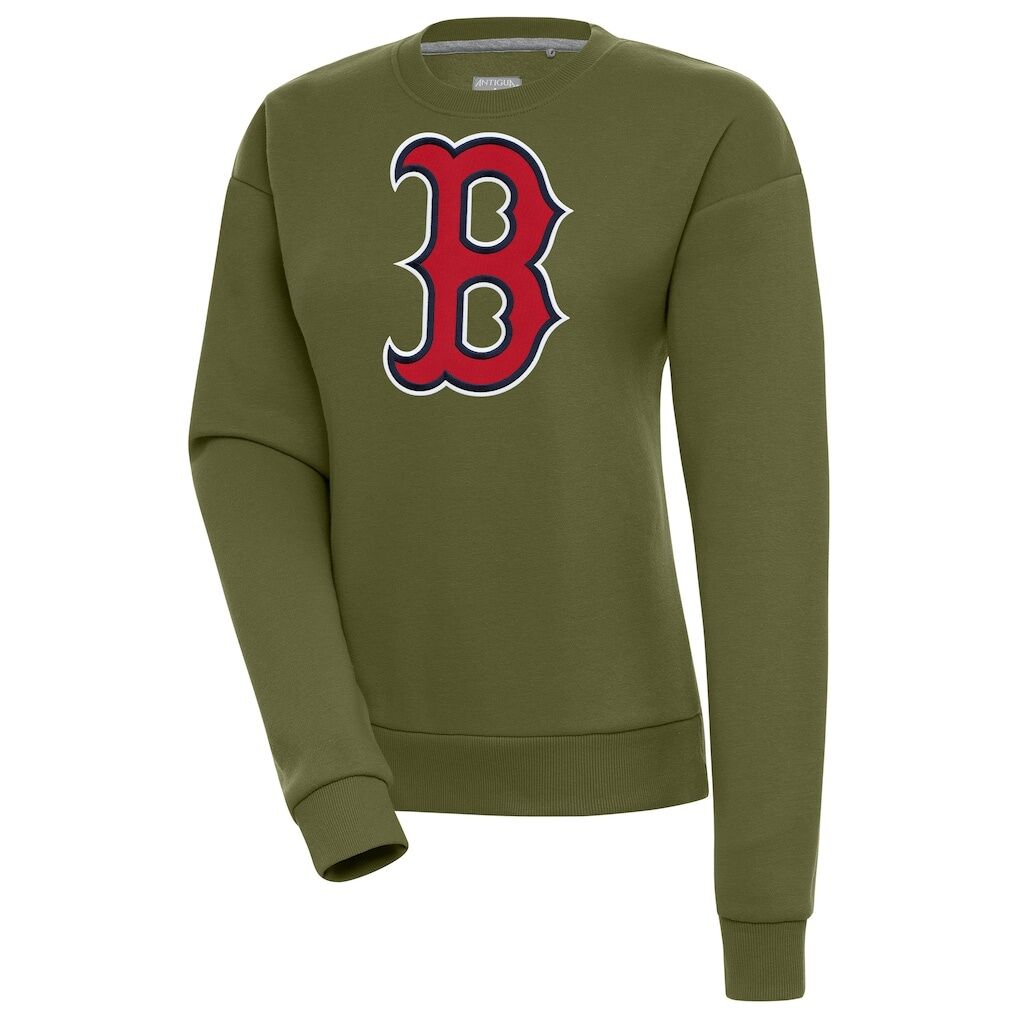 Boston Red Sox Antigua Women's Victory Pullover Sweatshirt - Olive